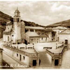 Arbus, chiesa di San Sebastiano vista dall'alto (foto di Digital Photonet)