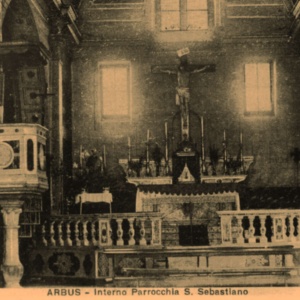Arbus, interno della chiesa di San Sebastiano (foto di Digital Photonet)